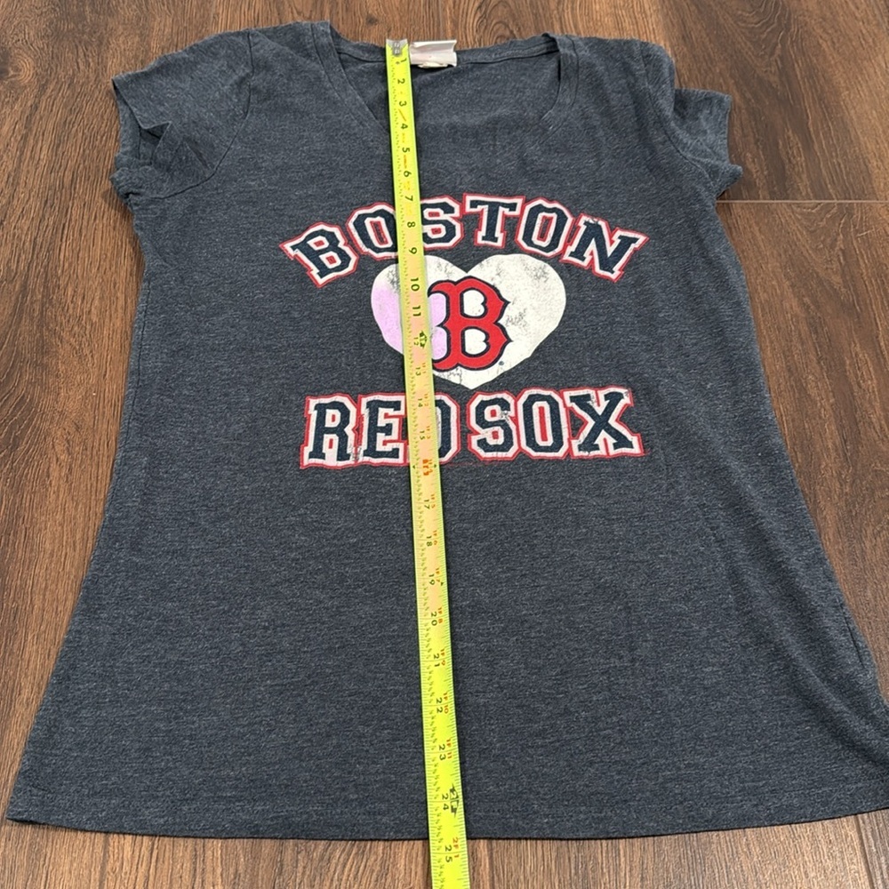 Vintage Small Boston Red Sox Baseball Fitted T Shirt Sparkle Lettering Heart - Picture 6 of 8